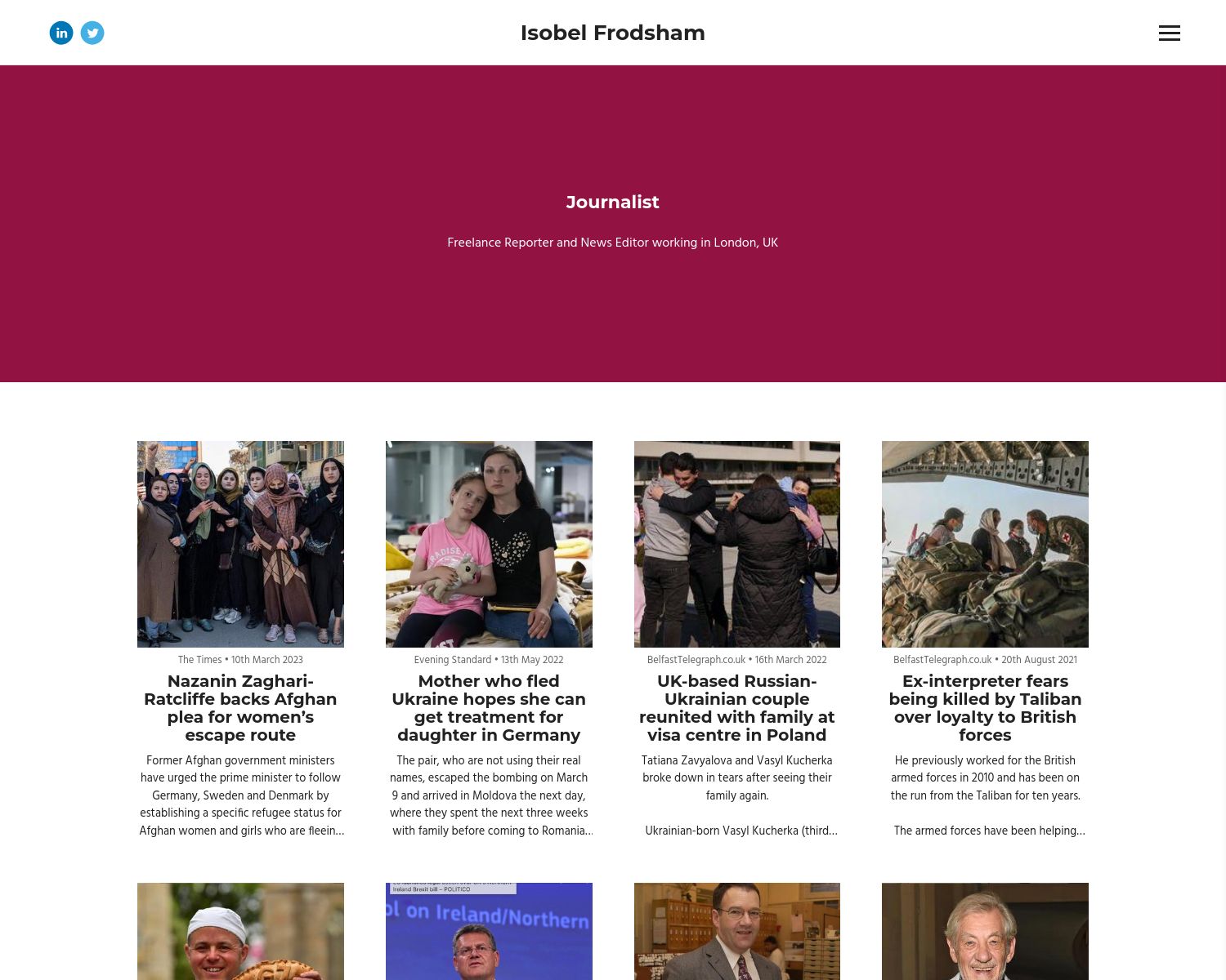 Isobel Frodsham Portfolio