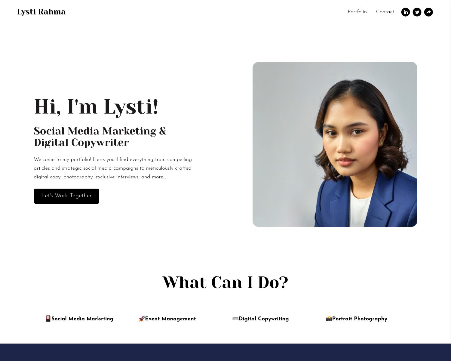 Lysti Rahma Portfolio Lysti Rahma Portfolio