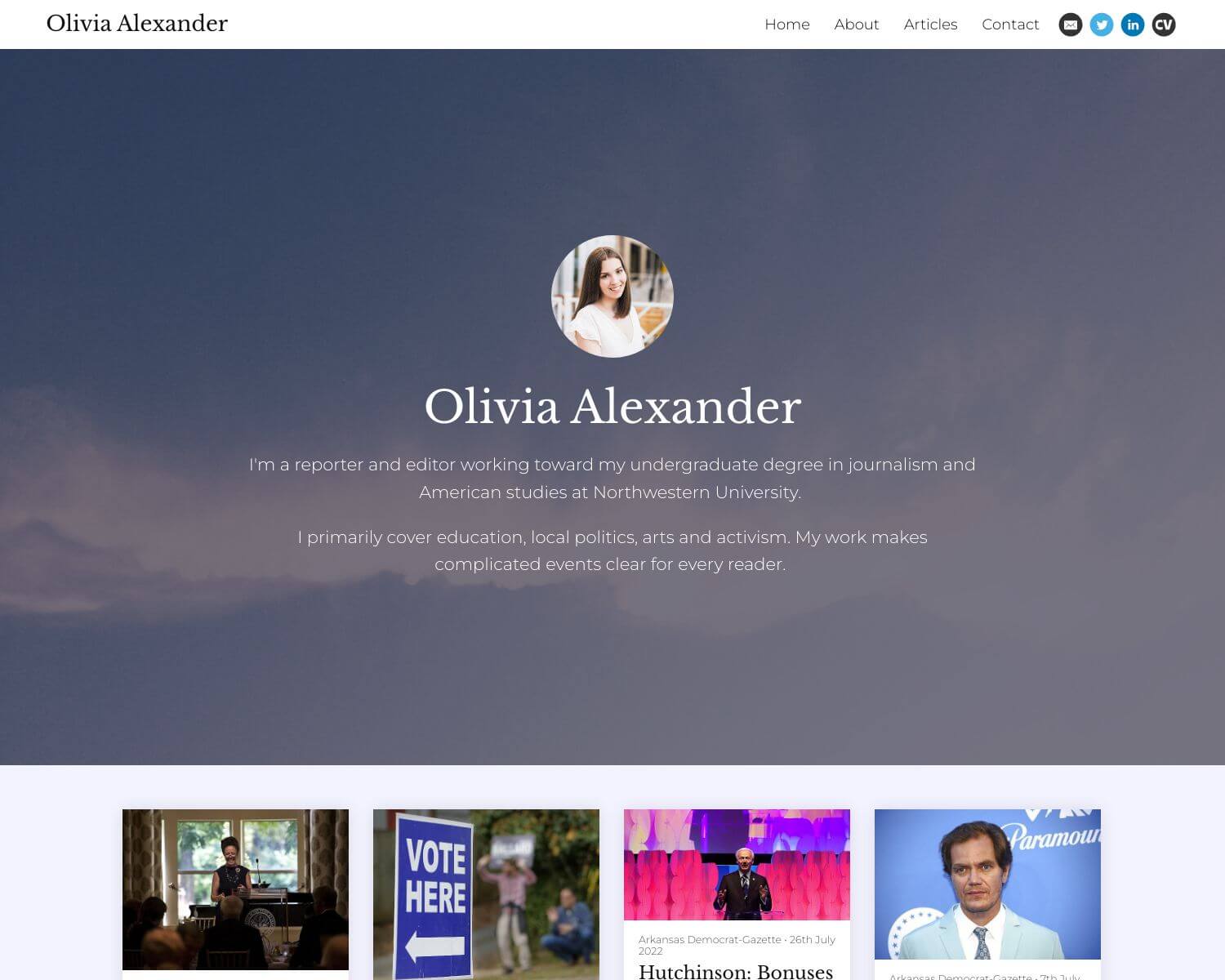 Olivia Alexander Portfolio