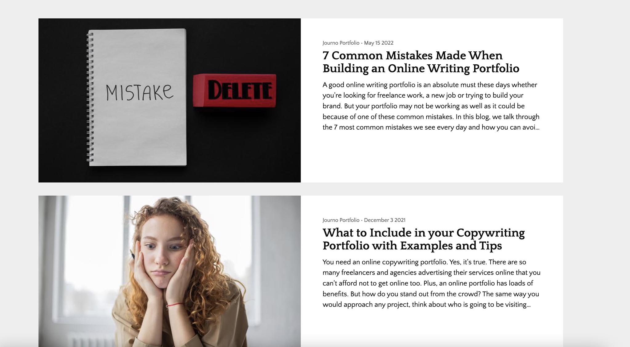 Blog Article Layout